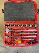 Crescent three-quarter inch drive metric rachet socket set complete in box