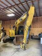 CAT314DLCR steel tracked excavator approximately 97 hp gross. One cubic yard bucket capacity. 18 to 20 foot dig depth/up to 28 feet reach depending on boom/stick option. Cab. 1351 hours on meter. 24 inch bucket. Product number CAT0314DCSSZ00420. Garage kept. See Photos for video of vehicle running-$1,000 Credit Card Deposit. Balance by Cash, Certified Check or ACH within 48 hours after sale.