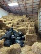 Approximately 400 to 500 straw bales in barn. Appears dry kept in modern garage. Easy loadout does not include anything else.