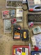 Exceptional hardware lot includes drill bits.