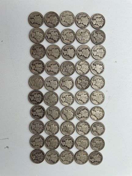 (50) Mercury head dimes-NO SALES TAX