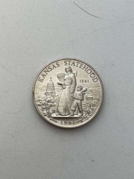 1961 Kansas statehood Centennial coin-NO SALES TAX