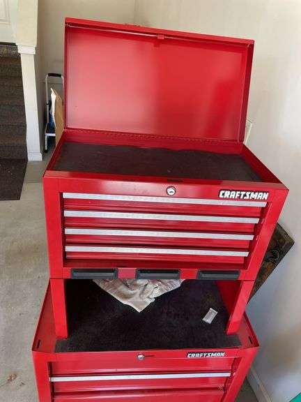 Craftsman rolling tool cabinet with a few miscellaneous tools