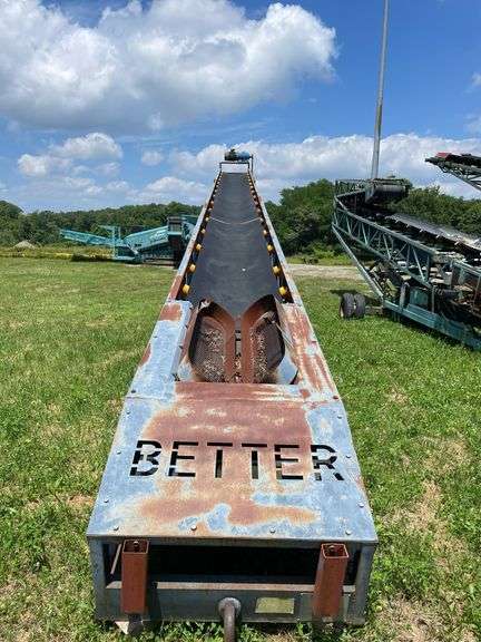 Better portable radio stacking conveyor model number BE3660C. 60 foot long electric powered. -$1000 deposit, balance in ACH or certified check within 48 hours of auction close