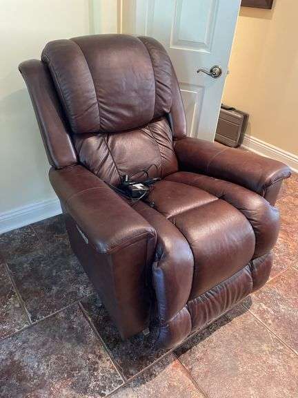 Entryway. La-Z-Boy powered rocker recliner. Power is on and is working.