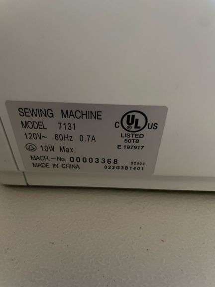 Euro Pro sewing machine model 7131