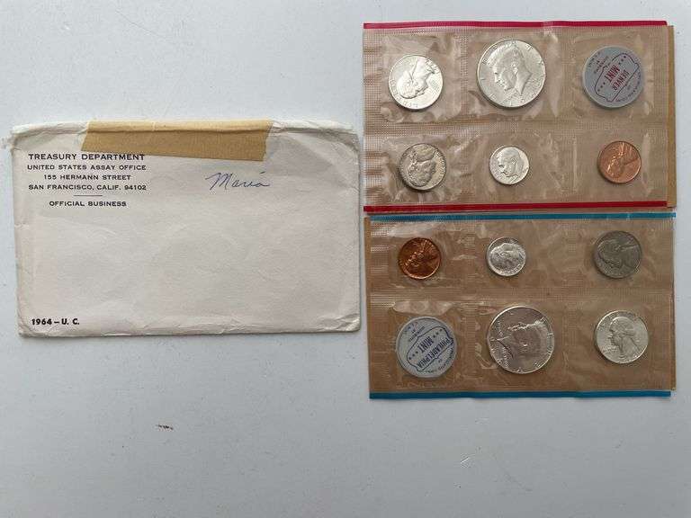 1964 Philadelphia and Denver uncirculated coin set