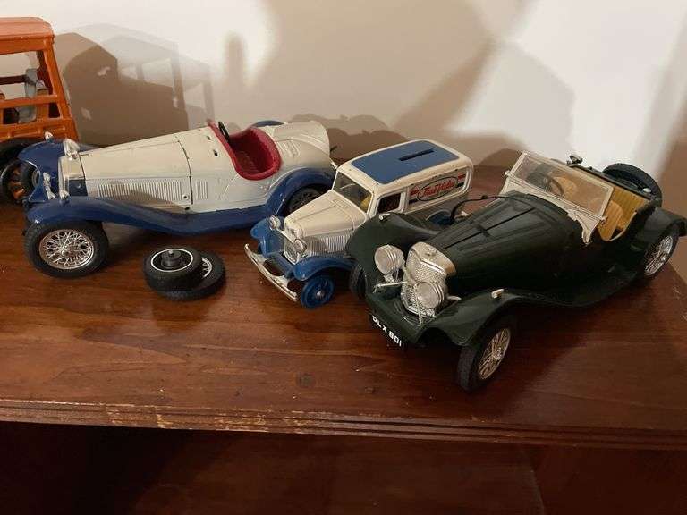 Basement. Lot of collectible cars, and planes.