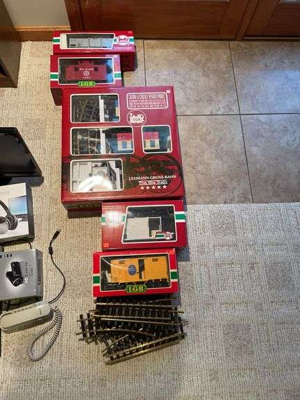 Appears new in box. Big train set and some track.
