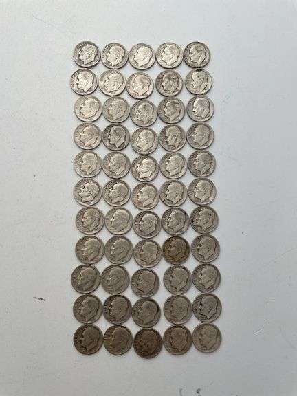 (55) pre-64 dimes-NO SALES TAX