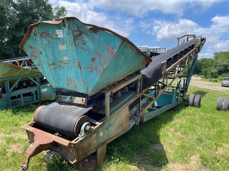 65 foot non-engine hydraulic powered portable, wheeled aggregate conveyor. -$1000 deposit. balance in ACH or certified check within 48 hours of auction close