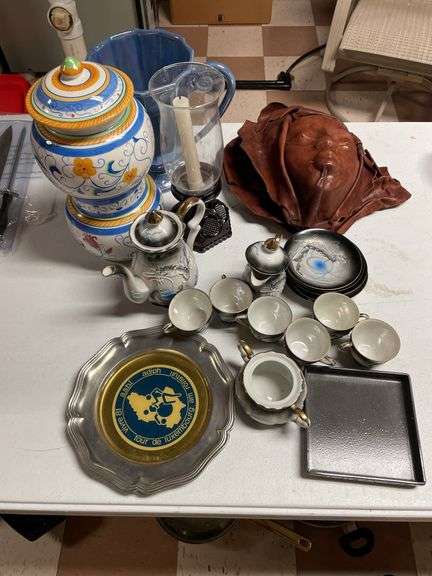 ￼ death masks, tea set, misc