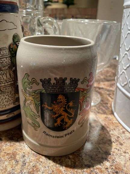 Basement. Steins and miscellaneous barware.