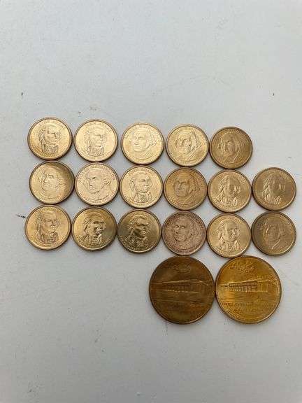 (17) presidential coins, and two US mint of Philadelphia department of treasury, commemorative coins