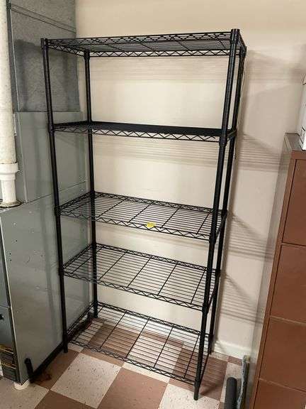 36 inch wide black wire shelf