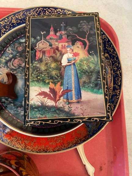 Entryway. Russian themed decor. Featuring Russian doll. Pusunki eggs.. Orthodox style art.