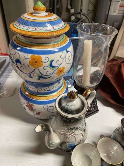 ￼ death masks, tea set, misc