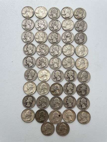 (47) pre-64 Washington quarters-NO SALES TAX