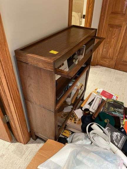 Nice too high barrister style bookcase does not include contents
