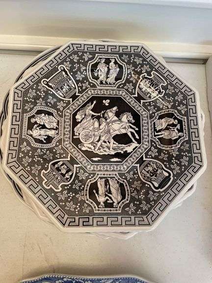 Lots of decorative plates. Includes Spode. Blue Danube. And more.