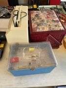Sewing machine, sewing box and sewing essentials