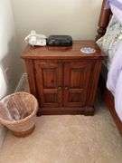 Pennsylvania house queen bedroom set. Includes queen size bed frame mattress. Standing dresser. Dresser with mirror. Nightstand.  and miscellaneous.  Linens. Clean pet free home