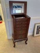 Exceptional stenciled traditional jewelry stand.
