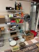 Lot of mason jars and lids, miscellaneous glass. Also include includes large serving and sauce bowls.