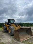 2014 CAT 980 K wheel loader 18,452 hours showing on meter. Cat ID CAT0980KVW7K02430. Serial number W7K02430.Engine serial number TXM06203. Approximately 369 hp. Diesel engine. Cab/ROPS. Includes scale, reader with printer, located in cab see photos for detail. AC blows Ice Cold. See Photos for Video of Equipment in Operation.- $1000 deposit. balance in ACH or certified check within 48 hours of auction close- NO Sales Tax Collected