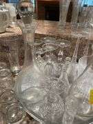 Basement. Decanters cognac glasses miscellaneous.