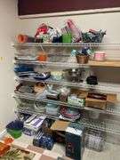 Large catering lot includes chafing, dishes, paper, products, storage containers, plastic cups take what you want leave the rest