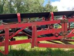 Red 80 foot aggregate conveyor. Non-engine hydraulic powered portable wheeled. -$1000 deposit.  balance in ACH or certified check within 48 hours of auction close