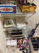 Contents of lower basement closet. Lots of kids toys, DVDs, miscellaneous. Take what you want. Leave the rest.