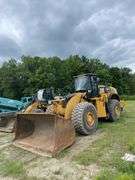 2014 CAT 980 K wheel loader 18,452 hours showing on meter. Cat ID CAT0980KVW7K02430. Serial number W7K02430.Engine serial number TXM06203. Approximately 369 hp. Diesel engine. Cab/ROPS. Includes scale, reader with printer, located in cab see photos for detail. AC blows Ice Cold. See Photos for Video of Equipment in Operation.- $1000 deposit. balance in ACH or certified check within 48 hours of auction close- NO Sales Tax Collected