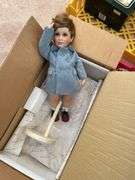 Living room. Large lot of dolls. Including Geppetto. Bisque face dolls. JFK’s son doll and a cherished Teddy.