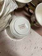 Villeroy and Boch Portobello pattern tea set. Lid on teapot is cracked.