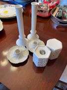 Dining room. Villeroy and Bach and Lennox candleholders.