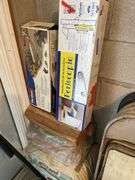 Remaining contents of garden room, not including shelving or wooden ladder. Chemicals, tools, tarps, metal, folding chairs, firewood, kitty pool. Take what you want leave the rest.￼