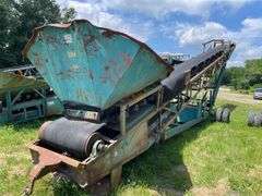 65 foot non-engine hydraulic powered portable, wheeled aggregate conveyor. -$1000 deposit. balance in ACH or certified check within 48 hours of auction close