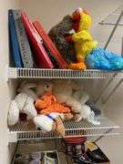 Contents of lower basement closet. Lots of kids toys, DVDs, miscellaneous. Take what you want. Leave the rest.