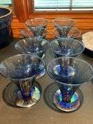 High quality, sorbet set in iridescent blue