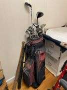 Ping Eye two golf clubs, miscellaneous baseball bats.