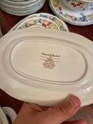 Villeroy & Boch Melina pattern. The main dinner settings appear to be serviced for approximately 12. The coffee cups and saucers and soup bowls appear to be serving for approximately eight and there are some miscellaneous pieces mixed in. Very high quality marked West Germany. Accessory pieces all included in this set