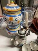 ￼ death masks, tea set, misc