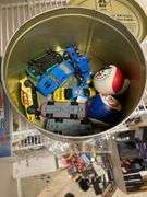 Contents of lower basement closet. Lots of kids toys, DVDs, miscellaneous. Take what you want. Leave the rest.