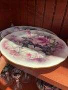 Dining room. Large lot of high quality crystal Stemware. Miscellaneous plates.