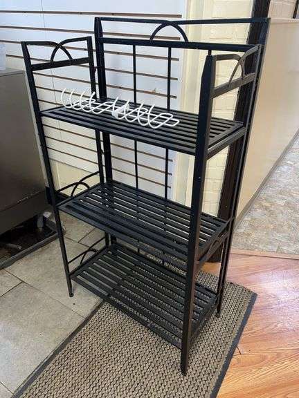 Bakers rack. Shelf is 46 inches tall 27 inches wide 14 inches deep ...