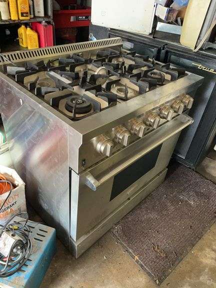 ACA six burner commercial stove. Not complete. Stainless very well-made.