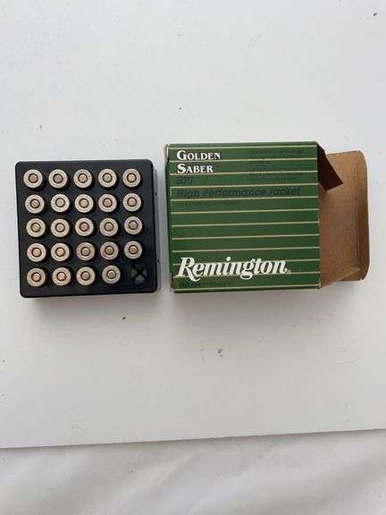 Remington 380 automatic brass jacketed hollow point. 24 rounds.