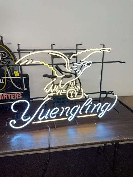 Yuengling neon eagle sign. Approximately 35 inches wide and 25 inches tall. Power is on looks great.
